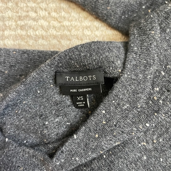 Talbots Dark Gray Cashmere Crewneck Sweater in XS - Picture 4 of 4